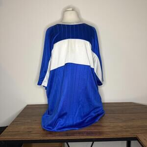 FCC Blue and White Colorblock Men's Short Sleeve Shirt XL